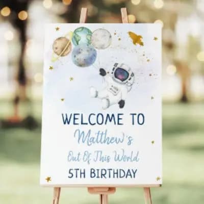 Space Theme Welcome Board