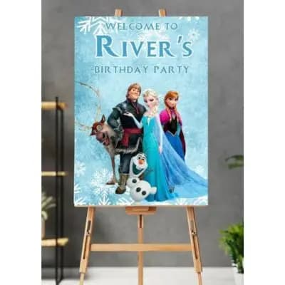 Frozen Theme Welcome Board