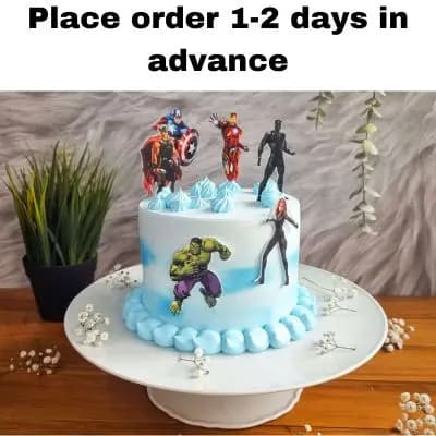 Simple Avenger Birthday Cake