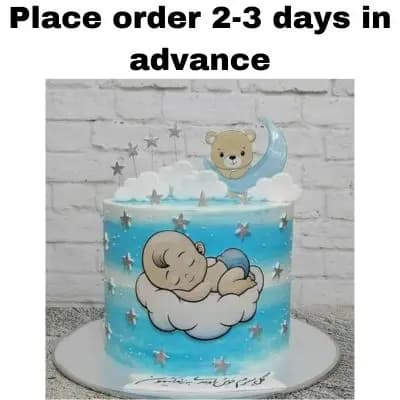 Cute Welcome Cake for Baby Boy 