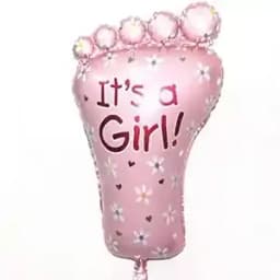 Baby Girl Footprint Foil (1 pc)