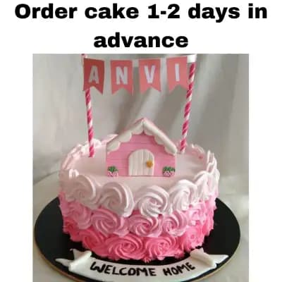 Baby Girl Home Welcome Cake