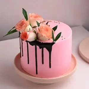 Floral Pink 1kg Cake