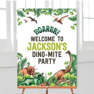 Dino Welcome Board