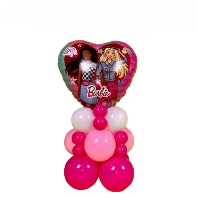 Barbie Foil on Balloon Pillar