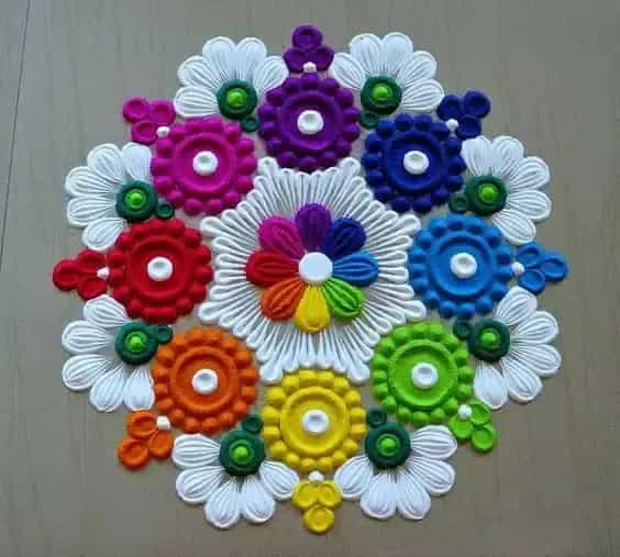 20+ Easy and Thoughtful Rangoli Design Ideas