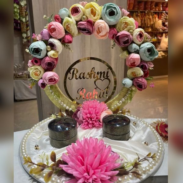 DIY Heart Shaped Engagement Tray Decoration Ideas || Handmade Wedding Ring  Tray Decoration Ideas - YouTube
