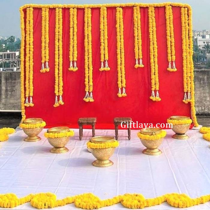 South Indian Haldi Decoration