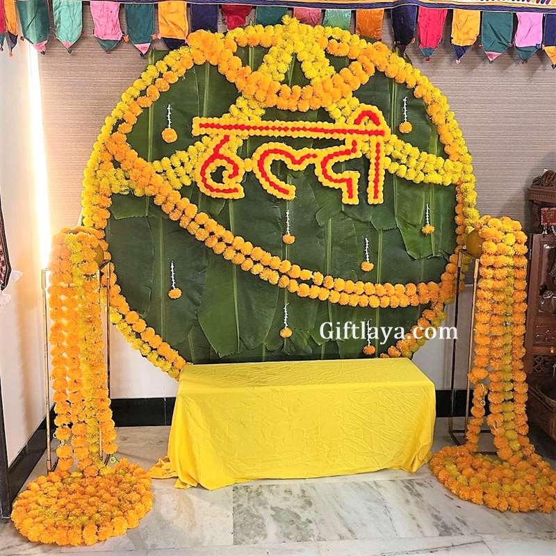 Flower Haldi Function Decoration