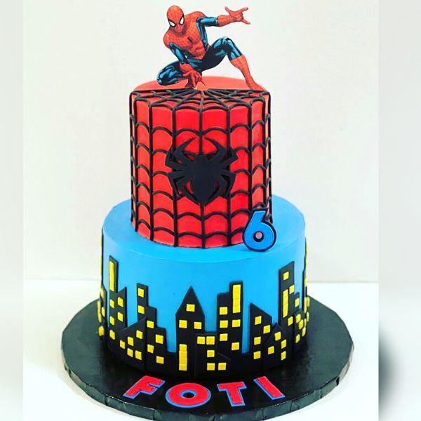 Spiderman Cake How to Make | Spiderman cake, Spider cake, Spiderman