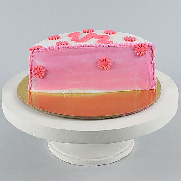 Floral Half Cake