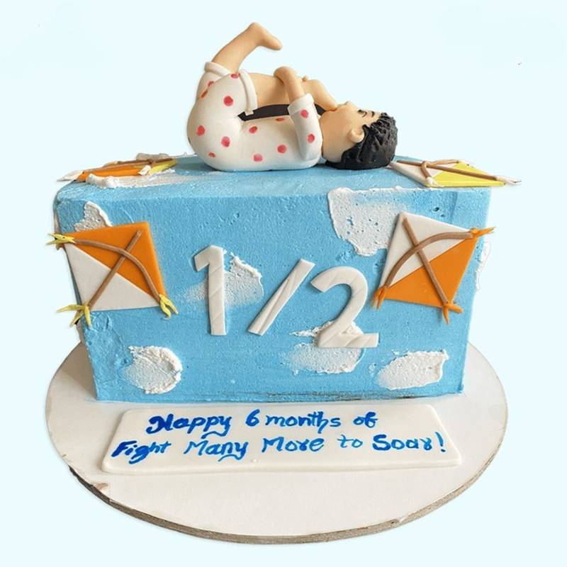 6 Months Cake for Boys