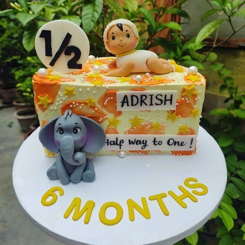 6 Months Theme Cake for Boys
