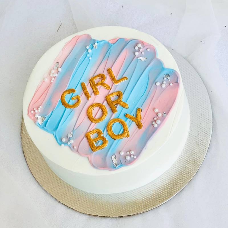 Order Pink & Blue Baby Shower Cake Online