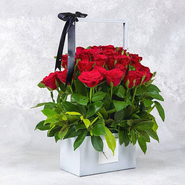 Red Roses in a Box