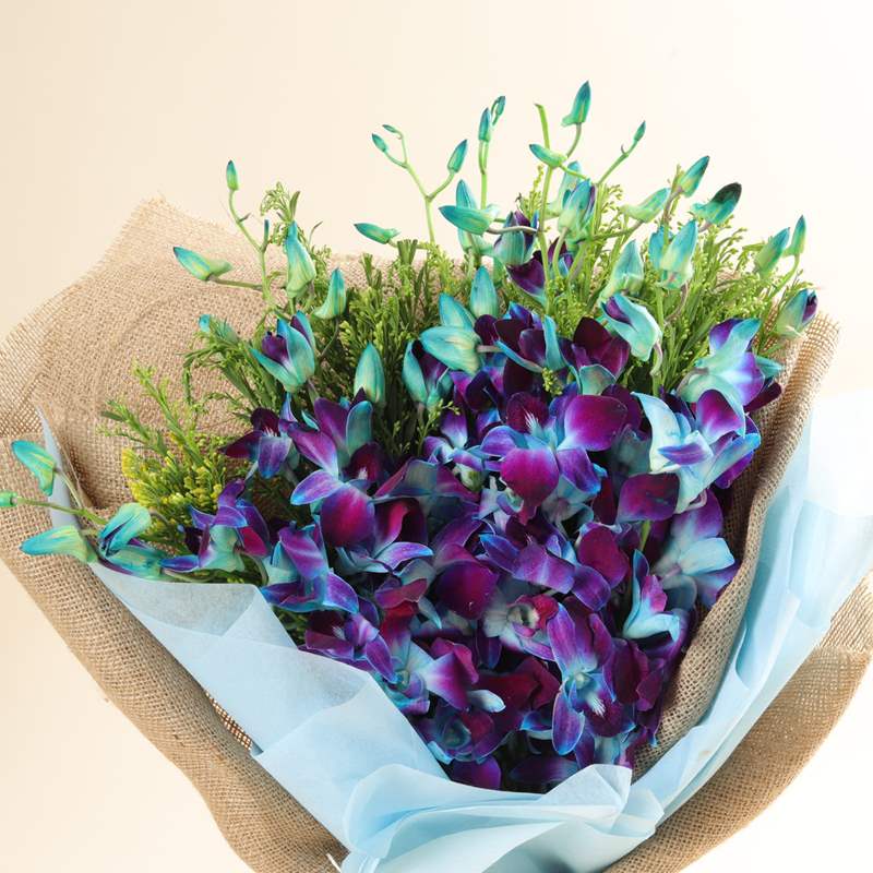 Gorgeous Blue Orchid Bouquet