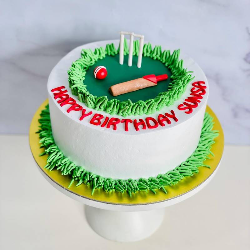 Cricket Birthday Cake-Buttercream covered-Fahad design – Pao's cakes