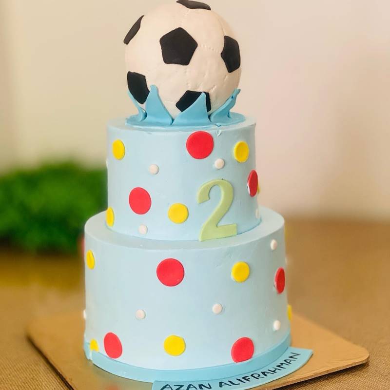 2 Tier Football Theme Cake