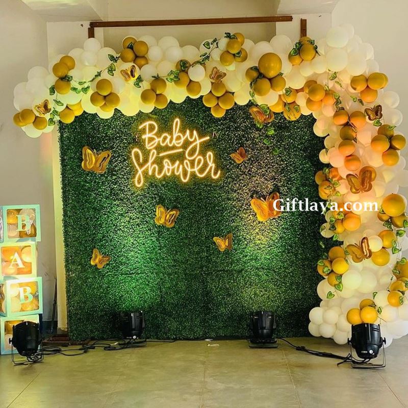 Baby Shower Green Backdrop