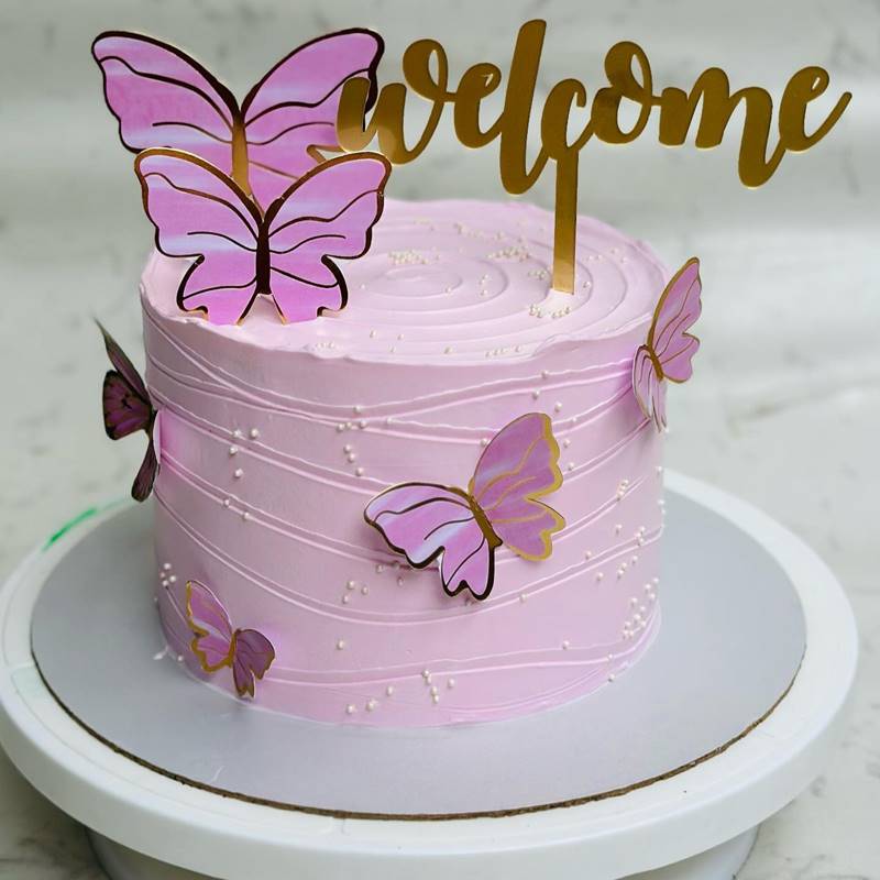 Pink Butterfly Cake