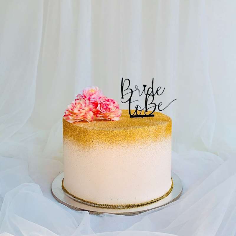 Simple Bridal Shower Cake