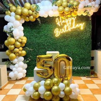 Birthday Green Backdrop Decoration