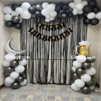 Simple Birthday Balloon Decoration at Home
