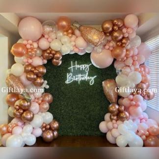 Green Backdrop Birthday Decoration