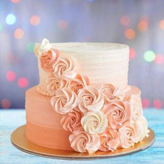Elegant Rosette Cake