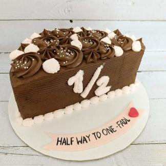 Half Birthday Chocolate Cake