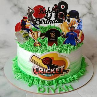 Cricket Cutout Cake