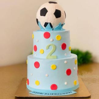 2 Tier Football Theme Cake