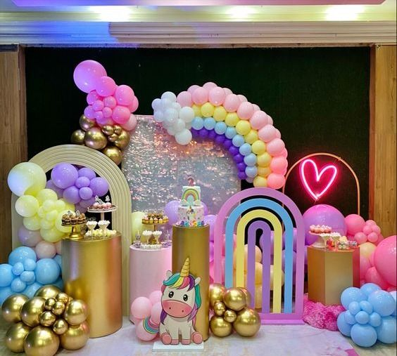 Unicorn Theme Birthday Decoration Ideas for Girls: