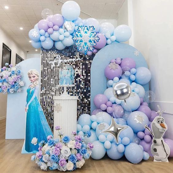 Frozen Themed Birthday Decoration Ideas for Girls