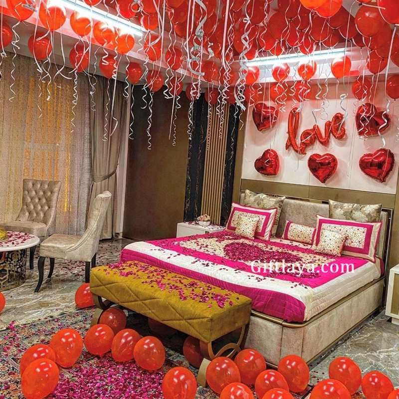 Red Theme First Night Decoration: