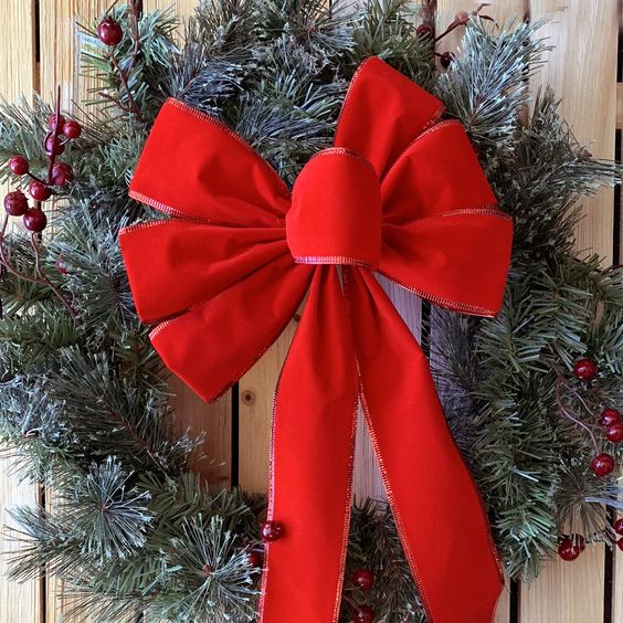 Red Velvet Ribbon Bows