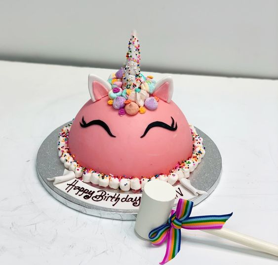 Delicious Taste Unicorn Theme Semi Fondant Chocolate Flavour Cake (1.5 Kg)  Shelf Life: 24 Hours at Best Price in Delhi | Kids Cake