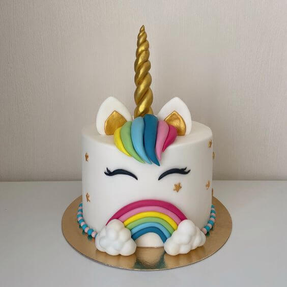 Rainbow Unicorn Cake Design