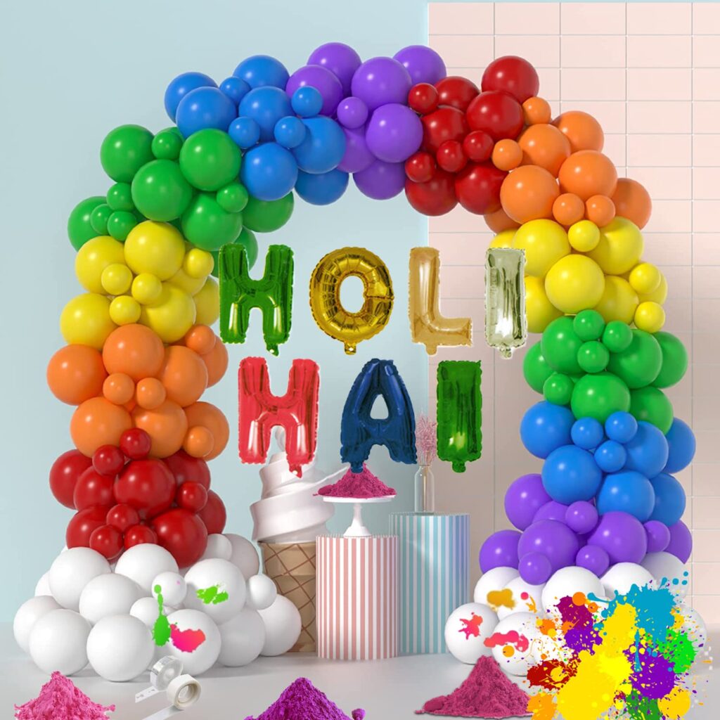 Balloon Decoration for Holi Celebration