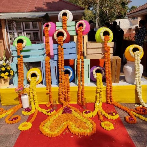 Flower Decoration for the Holi Festival